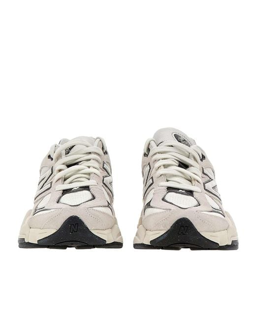 New Balance White 9060 Panelled Sneakers for men