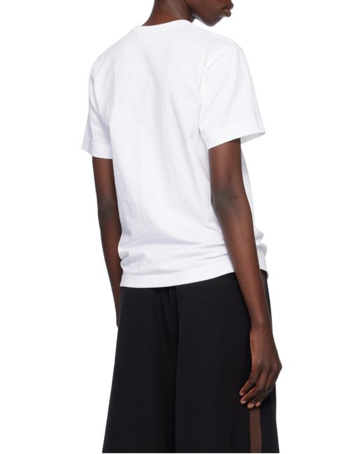 COMME DES GARÇONS PLAY White Crew Neck T-Shirt