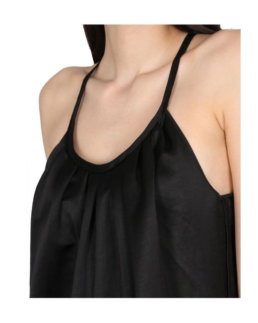 Alysi Black Sleeveless Round Neck Jumpsuit