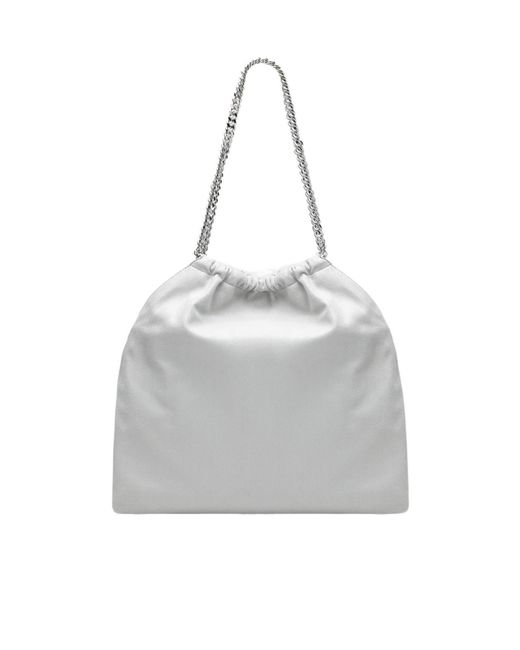 Stella McCartney Gray Logo Plaque Falabella Tote Bag
