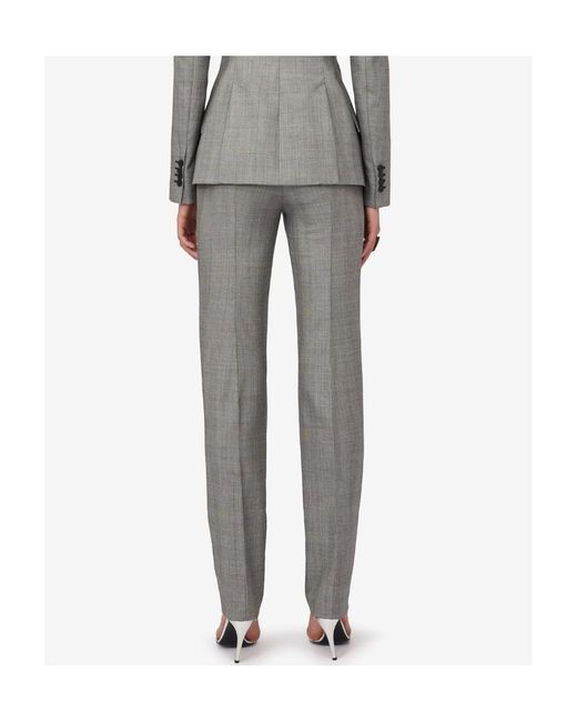 McQueen Gray Pipe Casual Pants