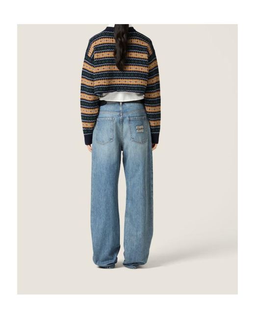 Miu Miu Black V-Neck Cropped Jumper