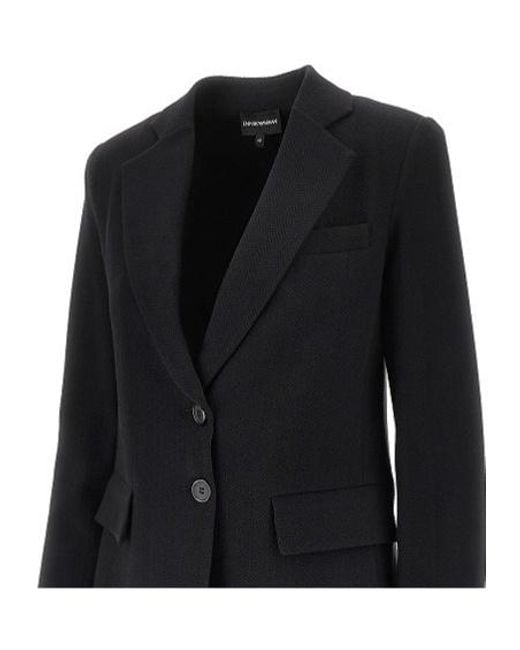 Emporio Armani Black Single-Breasted Jacket