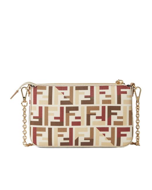 Fendi Natural Baguette Ff Printed Pouch