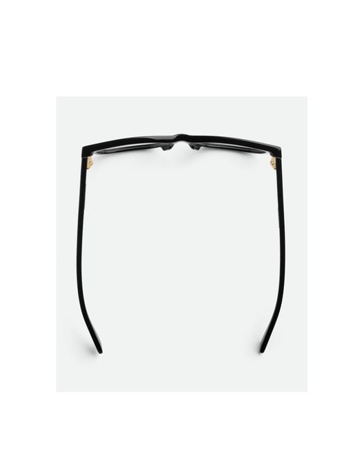 Bottega Veneta White Eyewear Classic Square Eyeglasses for men
