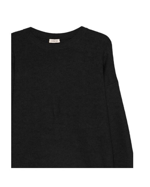 Fear Of God Black Ribbed-Knit Crewneck Jumper for men