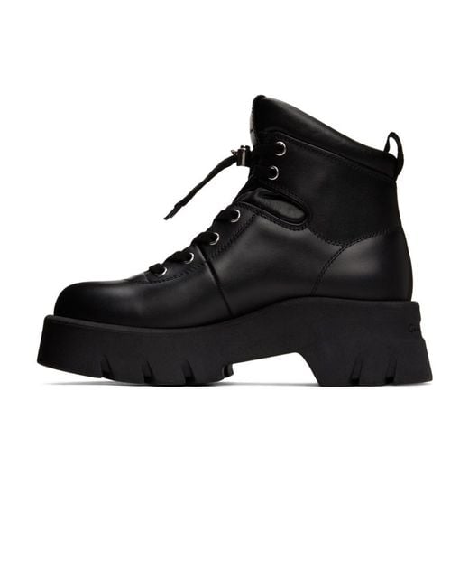 Gianvito Rossi Black Lace-Up Boots