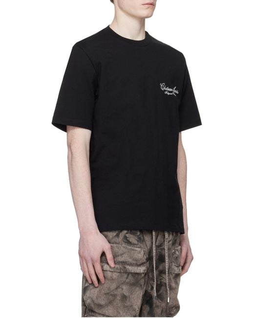 Amiri Black Short Sleeve Crewneck T-Shirt for men