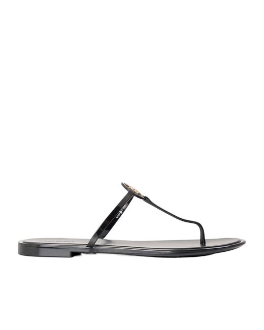 Tory Burch Brown Logo Flip-Flops