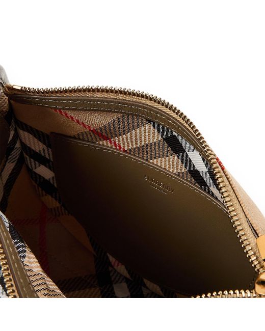 Burberry Multicolor Plaid Saddle Bag