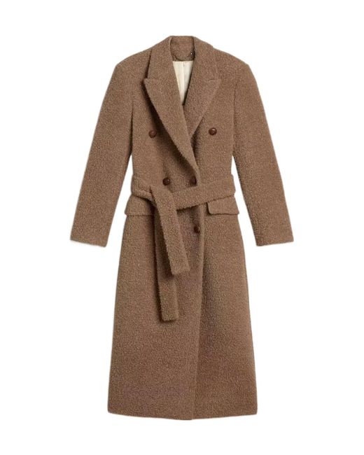 Golden Goose Deluxe Brand Brown Double Breasted Belted Coat