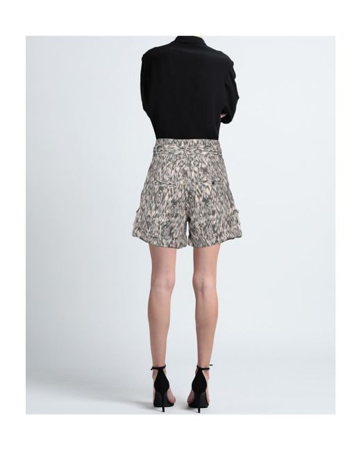 Isabel Marant Gray Camouflage Pattern Shorts