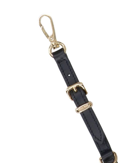 Miu Miu Leather, Cord And Metal Trick in Blue | Lyst