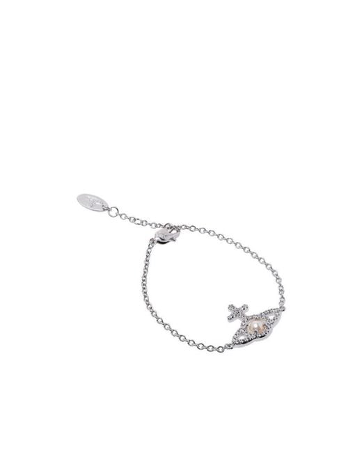 Vivienne Westwood White Logo Bracelet