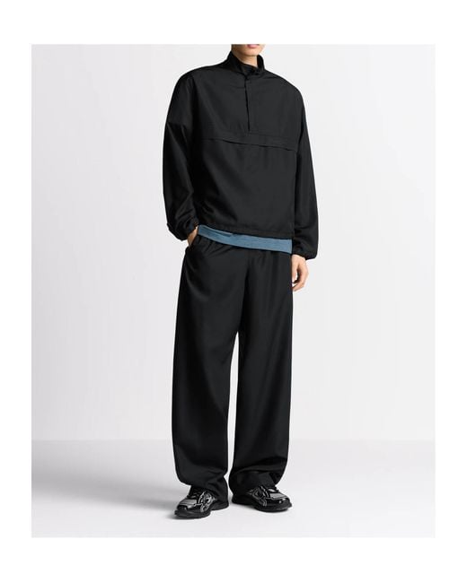 Dior Black Christian Couture Embroidery Pullover Shirt for men