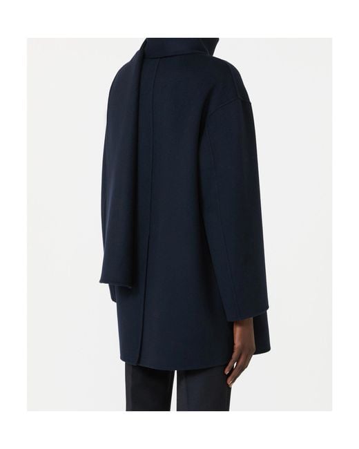 Max Mara Blue Long-Sleeved Coat