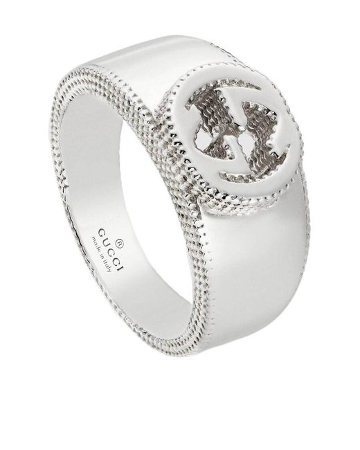 Gucci White Interlocking G Ring