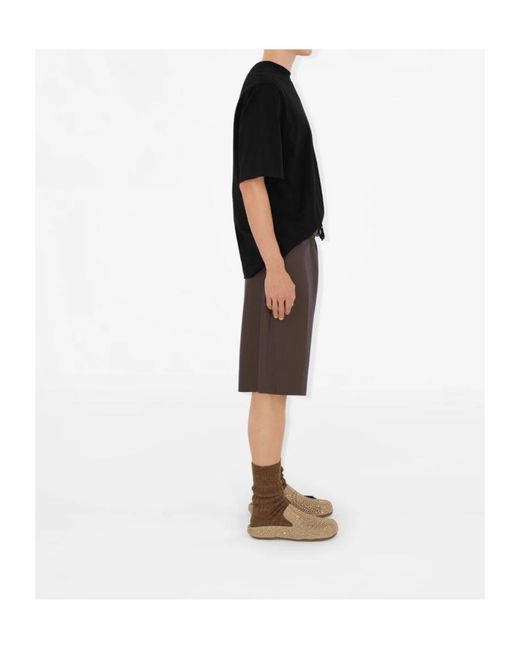 Burberry Brown Knee-Length Tailored Herringbone Shorts for men