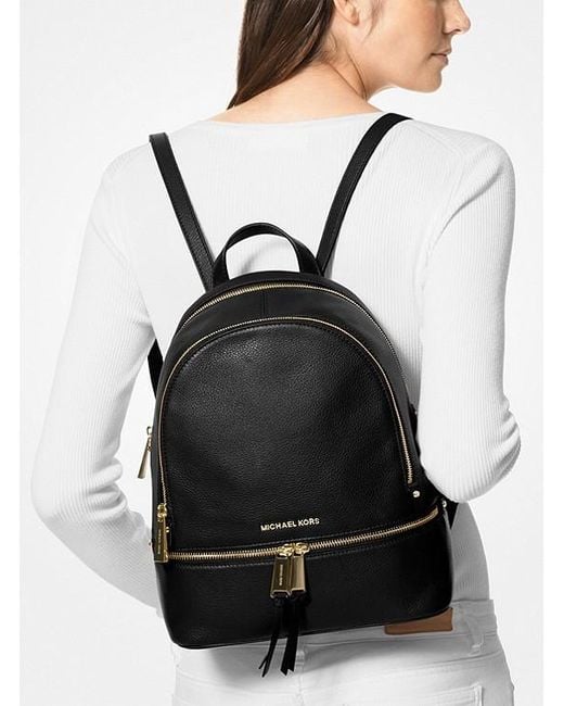 MICHAEL Michael Kors Black Rhea Medium Backpack