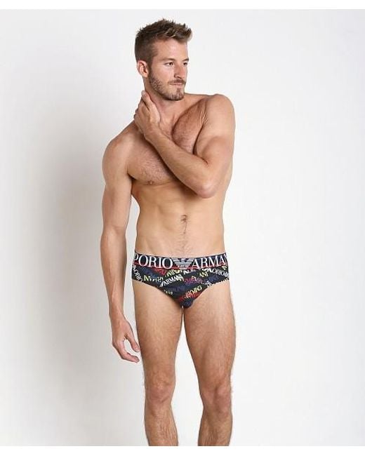 Emporio Armani Blue Logo Detail Panties for men
