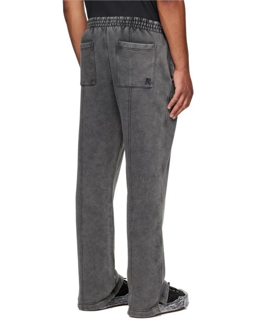 Represent Gray Elastic-Waist Straight-Leg Pants for men