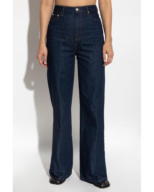 Officine Generale Blue Romy Wide-Leg Jeans