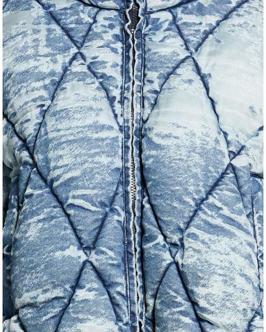 DIESEL Blue Thick Two-Tone Cotton Coat