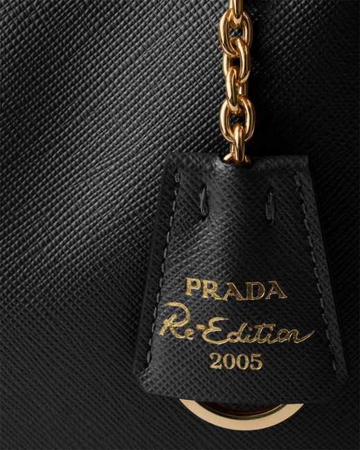 Prada Black Re-Edition 2005 Saffiano Leather Mini-Bag