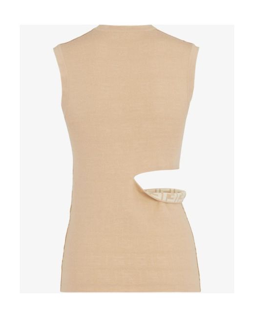 Fendi Natural Wool Top