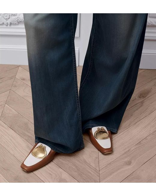 Dior Brown Medaillon Buckle Loafer