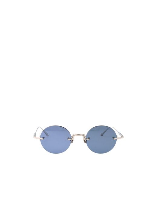 Matsuda Blue Round Sunglasses for men