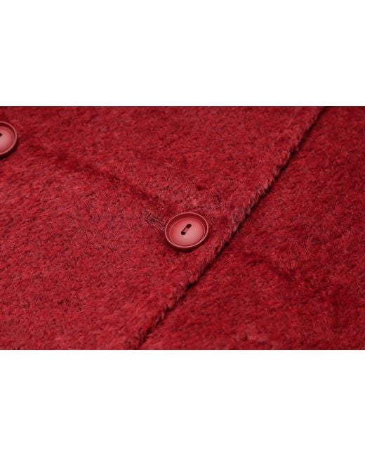 Max Mara Red Giralda Logo Coat
