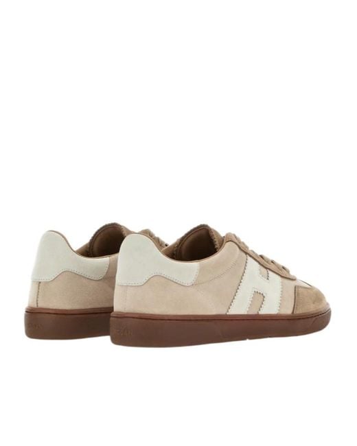 Hogan Brown Cool Side H Patch Sneakers