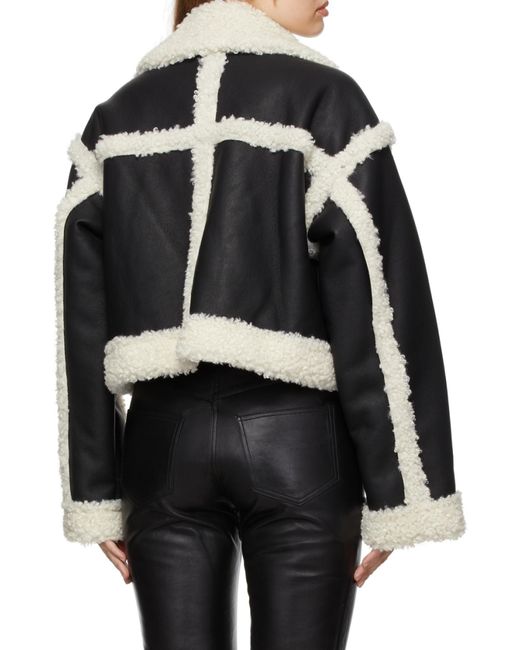 STAND Black Logo Splicing Coat
