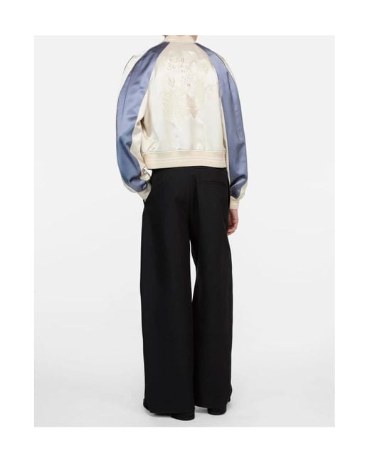 Acne Blue Logo-Embroidered Bomber Jacket for men