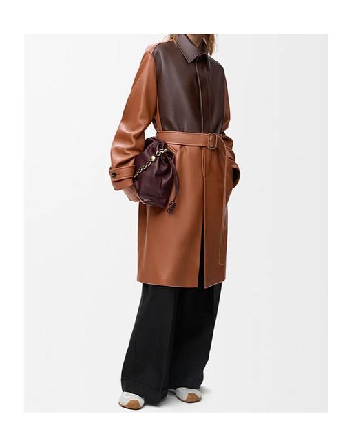 Loewe Brown Panelled Coat