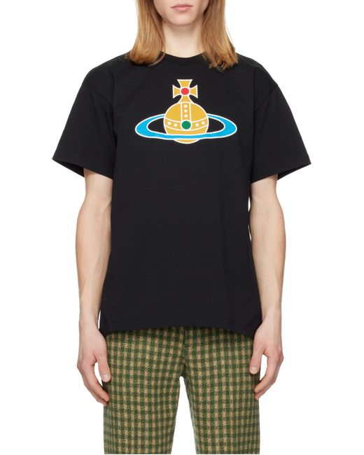Vivienne Westwood Black Orb Logo Tee for men