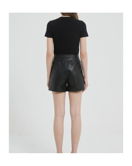Marissa Chiara Black Button Shorts
