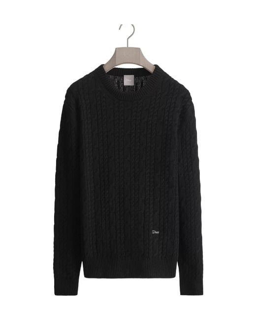 Dior Black Cable-Knit Sweater for men