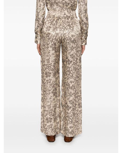 Golden Goose Deluxe Brand Natural All-Over Floral Print Trousers