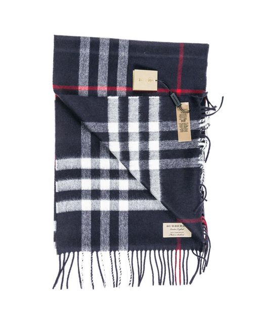 Burberry Blue The Classic Check Scarf for men