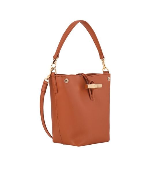 Longchamp White Le Roseau Xs Bucket Bag