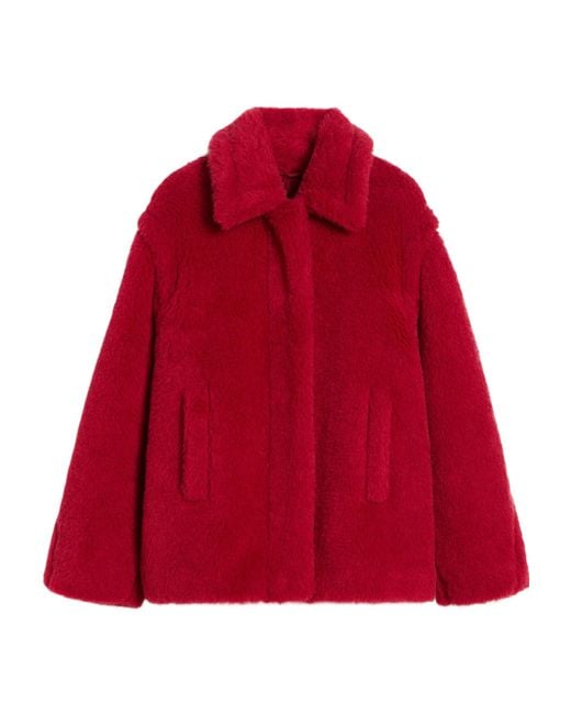 Max Mara Red Tritone Long-Sleeved Jacket
