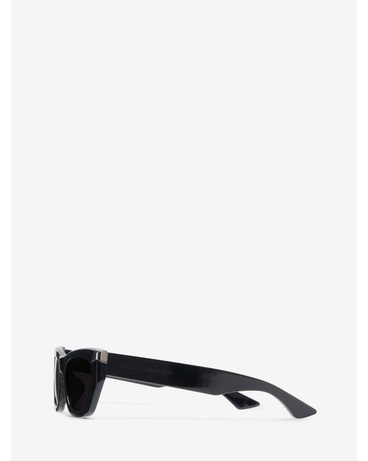 McQueen White Eyewear Cat-Eye Frame Sunglasses