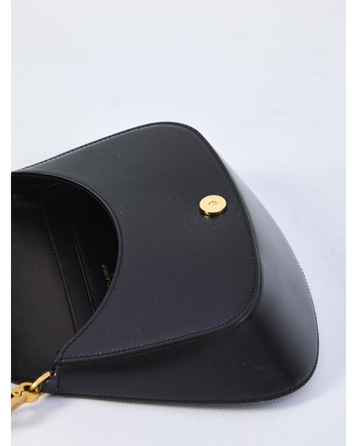 Saint Laurent Gray Voltaire Foldover Top Mini Shoudler Bag