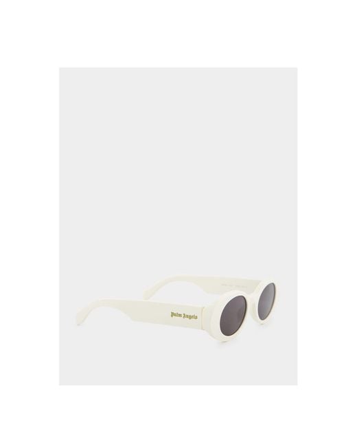 Palm Angels White Eyewear Gilroy Oval Frame Sunglasses for men
