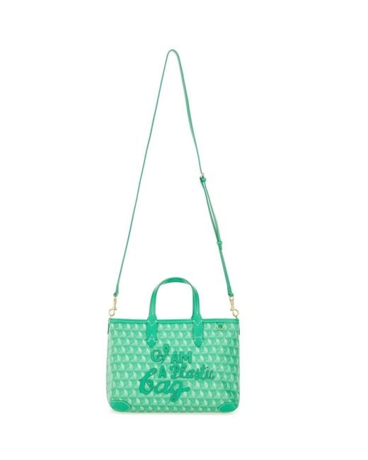 Anya Hindmarch Green Double Handle Shoulder Bag
