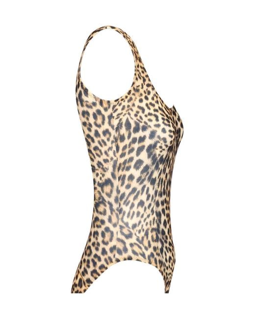 Norma Kamali White Super Low Bakc Mio Swimwear