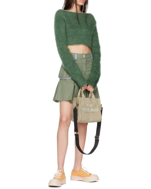 Marc Jacobs Natural Logo Printed Zip-Up Small Tote Bag