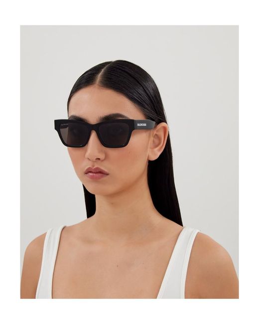 Balenciaga Black Eyewear Rectangular Frame Sunglasses